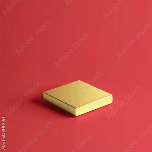 Chinese New Year Gold Pedestal Soft Shadow Mockup