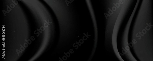 Abstract background.black satin silky cloth smooth texture.Vector Illustration.Eps10