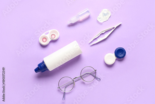 Eyeglasses with container f...