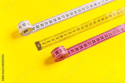 Different measuring tapes o...