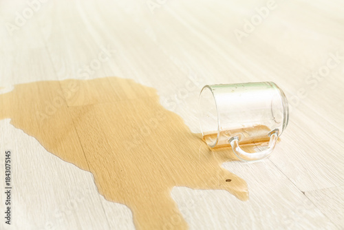 Wooden laminate floor with ...