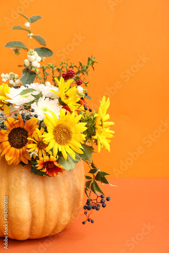 Beautiful autumn bouquet in...