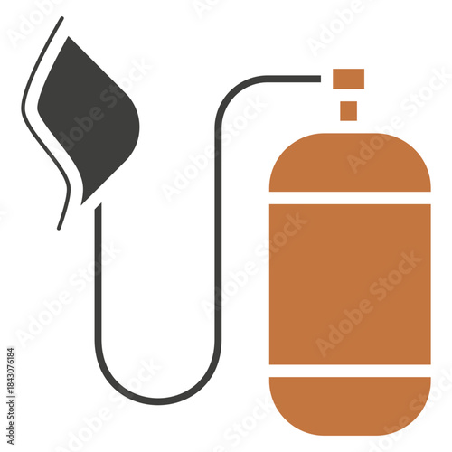 Air Tank Dual Tone Icon Mini Illustration, Use For Modern Concept, Print, Ui, Ux Kit, Web And App Development. Vector Related To Firefighter, Rescue And More