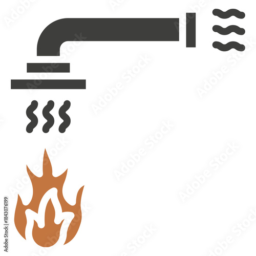 Air Blower Dual Tone Icon Mini Illustration, Use For Modern Concept, Print, Ui, Ux Kit, Web And App Development. Vector Related To Firefighter, Rescue And More