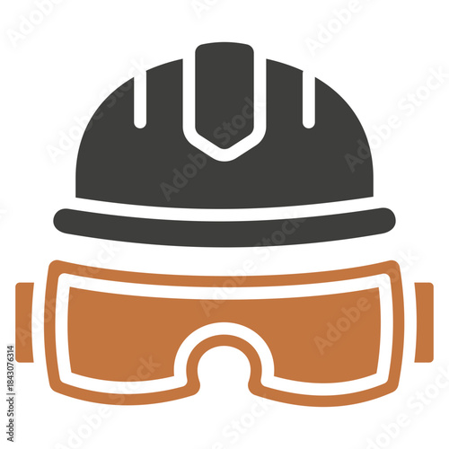 Safety Goggle Dual Tone Icon Mini Illustration, Use For Modern Concept, Print, Ui, Ux Kit, Web And App Development. Vector Related To Firefighter, Rescue And More