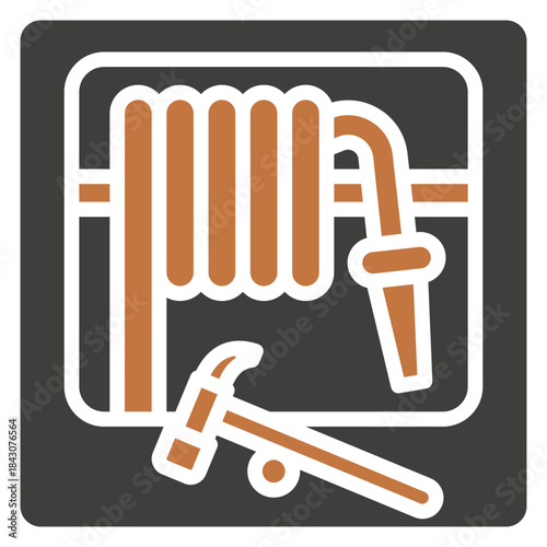 Emergency Tool Dual Tone Icon Mini Illustration, Use For Modern Concept, Print, Ui, Ux Kit, Web And App Development. Vector Related To Firefighter, Rescue And More