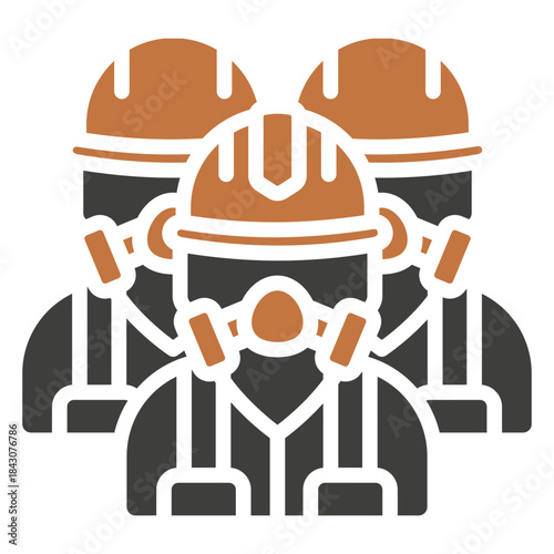 Fire Brigade Dual Tone Icon Mini Illustration, Use For Modern Concept, Print, Ui, Ux Kit, Web And App Development. Vector Related To Firefighter, Rescue And More