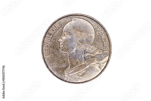 alte französische zwanzig Centimes-Münze