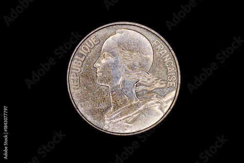 alte französische zwanzig Centimes-Münze