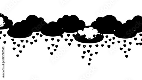black and white cloud with lightning illustration