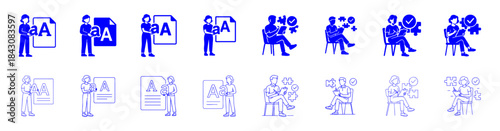 Educational and Content Creation Icon Set