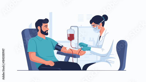 A person donating blood