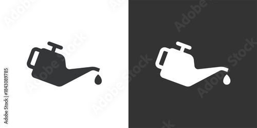 Oil Change icon. Solid glyph series icon