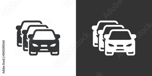 Traffic Jam icon. Solid glyph series icon