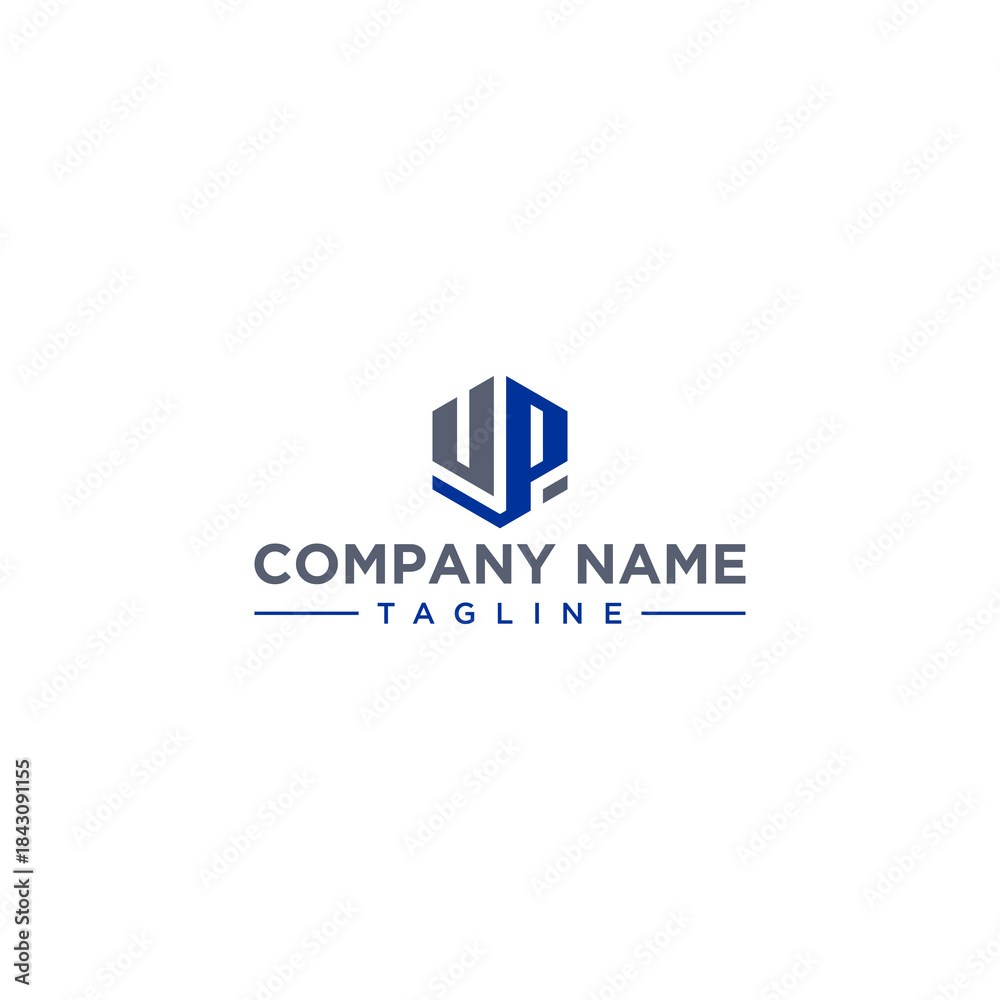 Fototapeta premium UP Hexagon Logo Design Inspirations