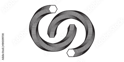 abstract digital technology hexagon wave. Dark cyberspace with white motion dots and lines.abstract