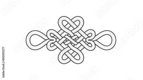 Intricate Chinese Knot Symbolizing Longevity and Good Fortune.