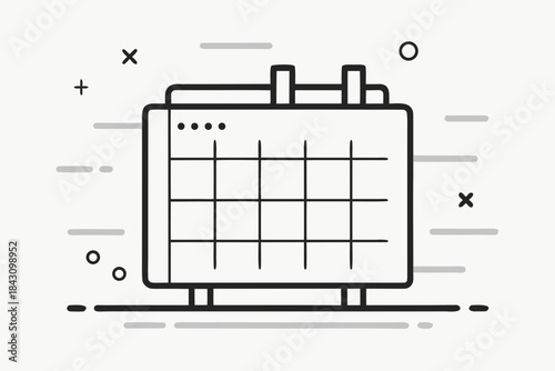 project board grid with horizontal lines