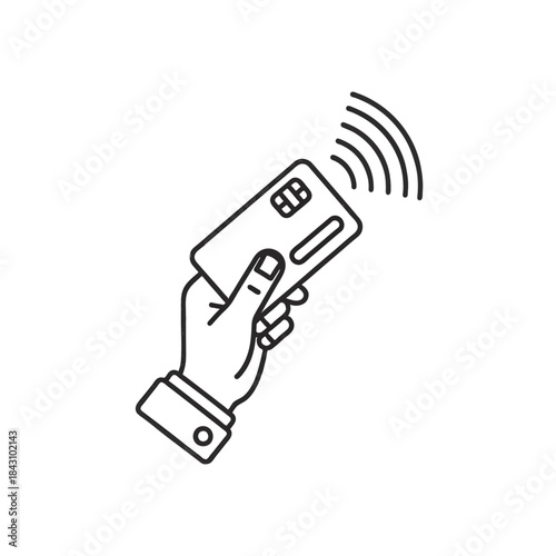 contacless payment tap icon 