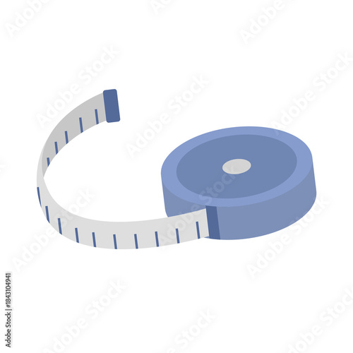 引き出したメジャーのシンプルなイラスト素材