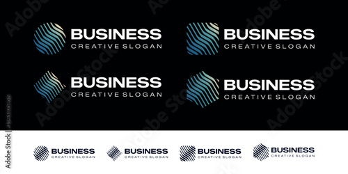 Innovative Digital Technology Company Business Icon Logo Design Abstract Wave Modern Premium Template Vector