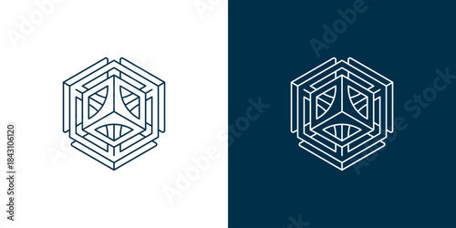 3D Hexagon Infinity Symbol Illustration Modern Technology Design Vector