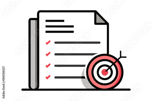 audit sheet with target locator icon  