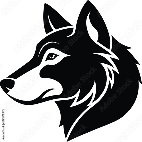 Wolf Head Profile Silhouette Icon