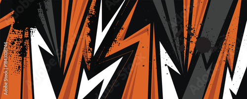 Abstract orange grey background for sports racing premium vector design