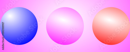 Pink bubble isolated on light transparent background. Bead, pearl or crystal ball.