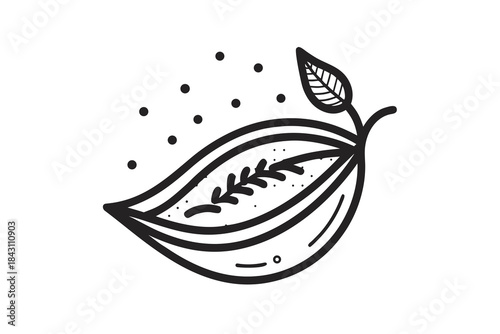 seed pod leaf detail cube icon