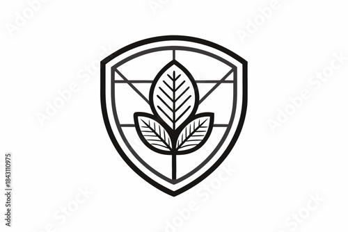 lattice shield leaf core icon