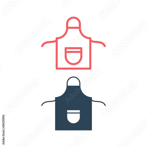 Apron icons set logo template design illustration
