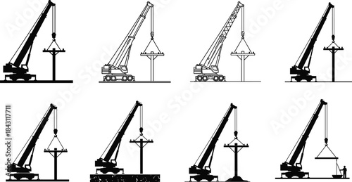 Powerful silhouette of an athlete performing a heavy barbell squat, symbolizing strength, fitness, intense training, bodybuilding, healthy lifestyle, exercise, and dedicated gym workout vector.