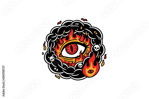 Aggressive Tattoo Illustration vecor design