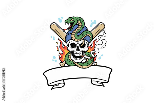 Aggressive Tattoo Illustration vecor design