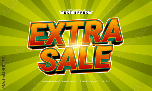 extra sale editable text effect