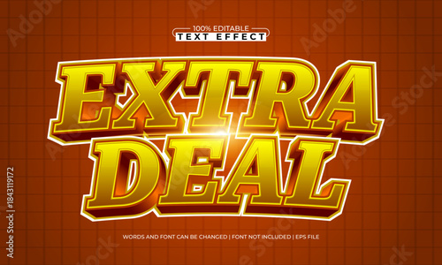 extra deal editable text effect