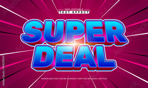 super deal editable text effect