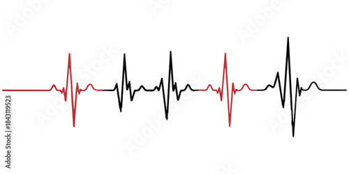 Heartbeat EKG ECG Line Medical Health Monitor Pulse Vector