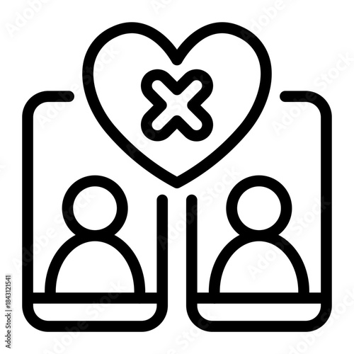 This Unmatch icon is suitable for Dating App.