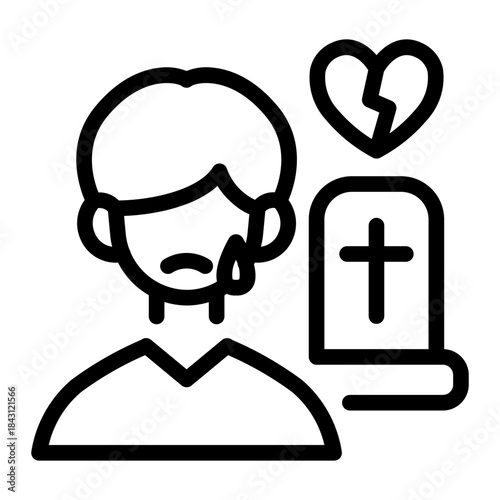 This Widower icon is suitable for Dating App.