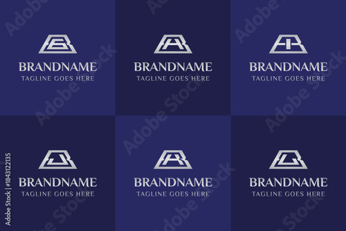 Letters BG BH BI BJ BK BL Silver Bar Logo, symbolizing wealth, value, and premium quality