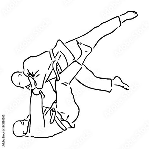 karate, karate vector sketch, movements in karate