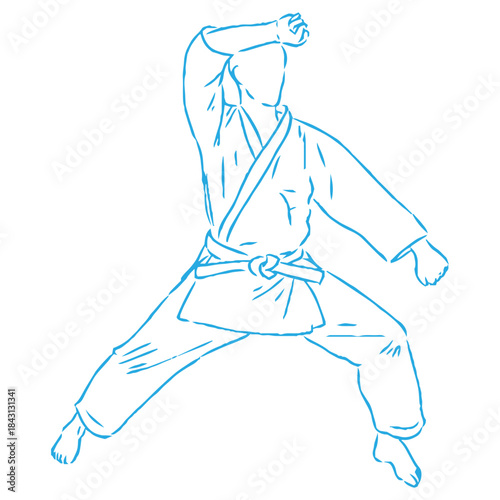 karate, karate vector sketch, karate moves