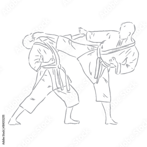 karate, karate vector sketch, karate moves