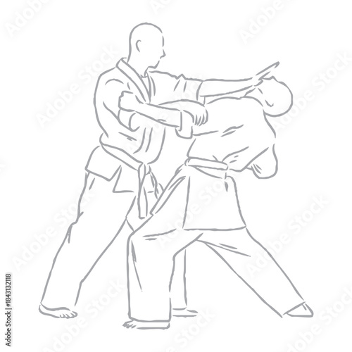 karate, karate vector sketch, karate moves