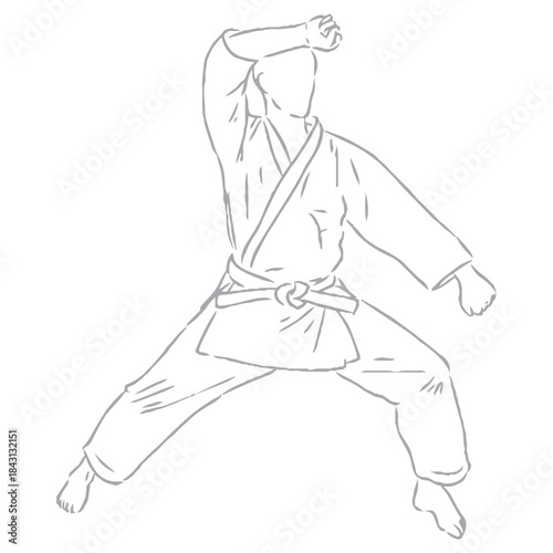 karate, karate vector sketch, karate moves