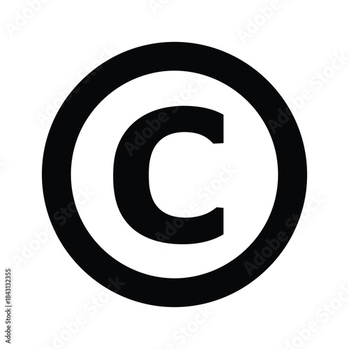 Copyright symbol isolated on
