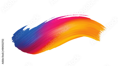 Abstract watercolor background featuring a colorful rainbow wave pattern with artistic paint splashes and a brush stroke texture